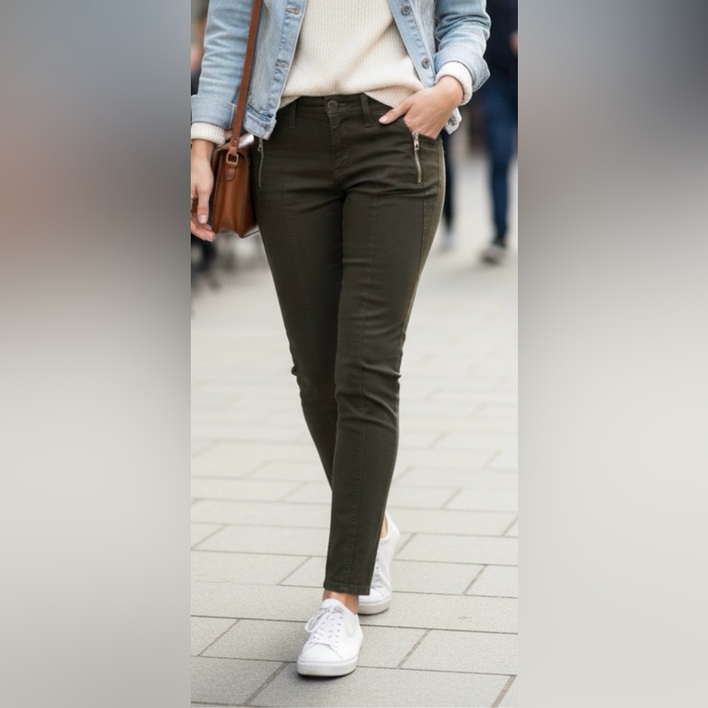 Joe's Jeans Dark Green Skinny Pants